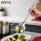 96 Pieces Stainless Steel Slotted Spoon, 34 cm, Silver Serving Utensil for Draining and Lifting Food