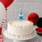 144 Pieces Bottle-Shaped Birthday Cake Topper Candle, Blue, 1 Piece