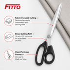 96 Pieces Dressmaking Shears, Tailoring Scissors, 10 Inch / 25 cm, Black and Silver, 1 Piece