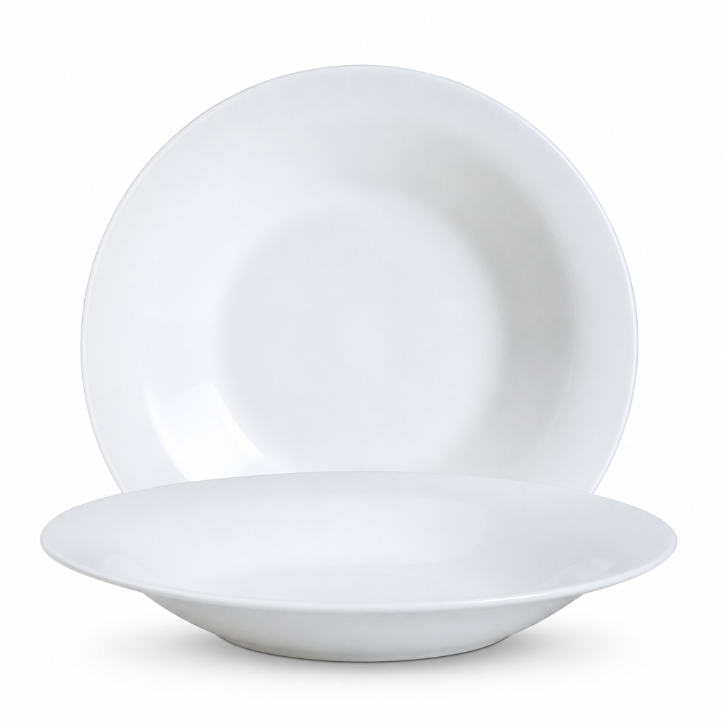 120 Pieces Soup Plate, White, 7.5 Inch, Round Shallow Bowl for Soups, Pasta and Everyday Table Serving