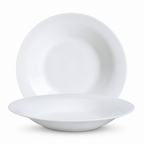 120 Pieces Soup Plate, White, 7.5 Inch, Round Shallow Bowl for Soups, Pasta and Everyday Table Serving