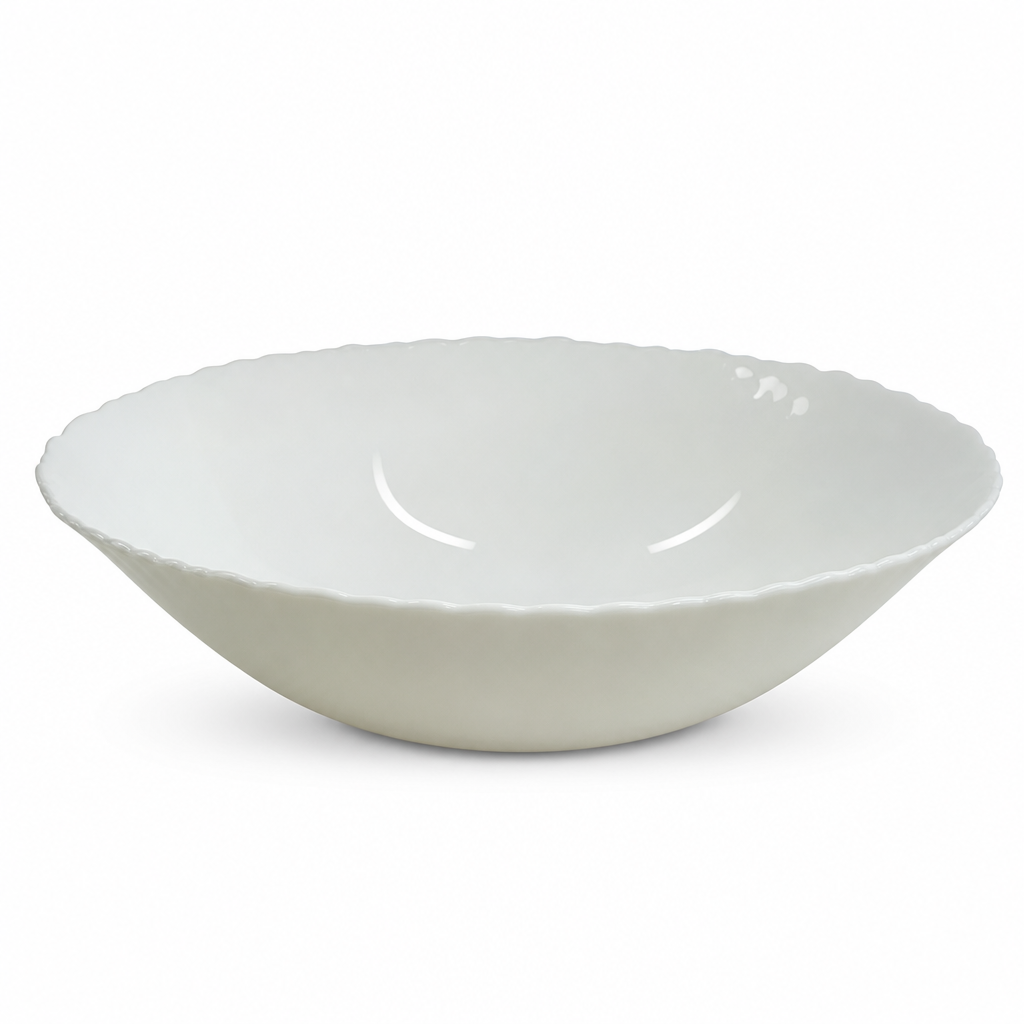 96 Pieces Opal Glass Salad Bowl, 9.5 Inch, Round Serving Bowl for Dining Tables