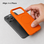 120 Pieces Silicone Magnetic Phone Cases with Raised Camera Protection, Orange