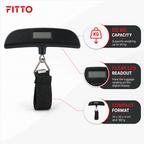 96 Pieces Digital Luggage Scale with LCD Display, 50 kg Capacity, Black, 1 Piece