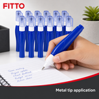 96 Pieces Correction Fluid Pens, 7 ml, Metal Tip, Blue, 12-Pack