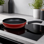 72 Pieces Frying Pan 22 cm Aluminium Non-Stick Cookwares with Black Handle, Red
