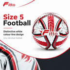 72 Pieces Football Size 5, White with Colour Line Design, Single Ball for Football Practice and Recreation