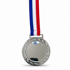 144 Pieces Sports Medal with Ribbon, Silver, 8 cm