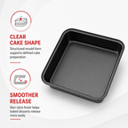 96 Pieces Non-Stick Cake Mold, Black Carbon Steel, 23 × 22 × 5 cm, 1 Piece