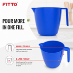 144 Pieces Plastic Pouring Mug with Handle, 2 Litre, Blue