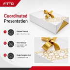 96 Pieces Chocolate Presentation Box, White Rectangular Box with Ribbon, 26.5 × 16.5 × 4.8 cm, 1 Piece