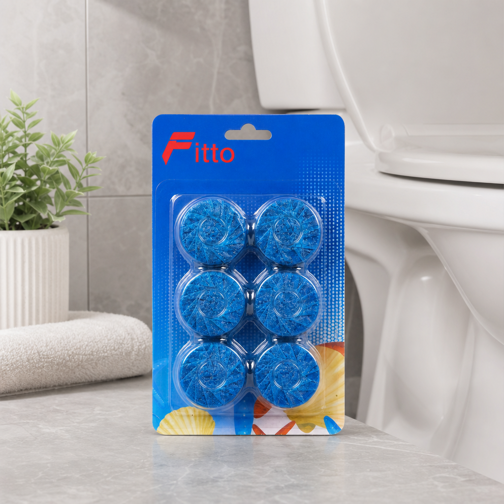 120 Pieces Toilet Cleaner Tabletses, Blue, 6-Piece