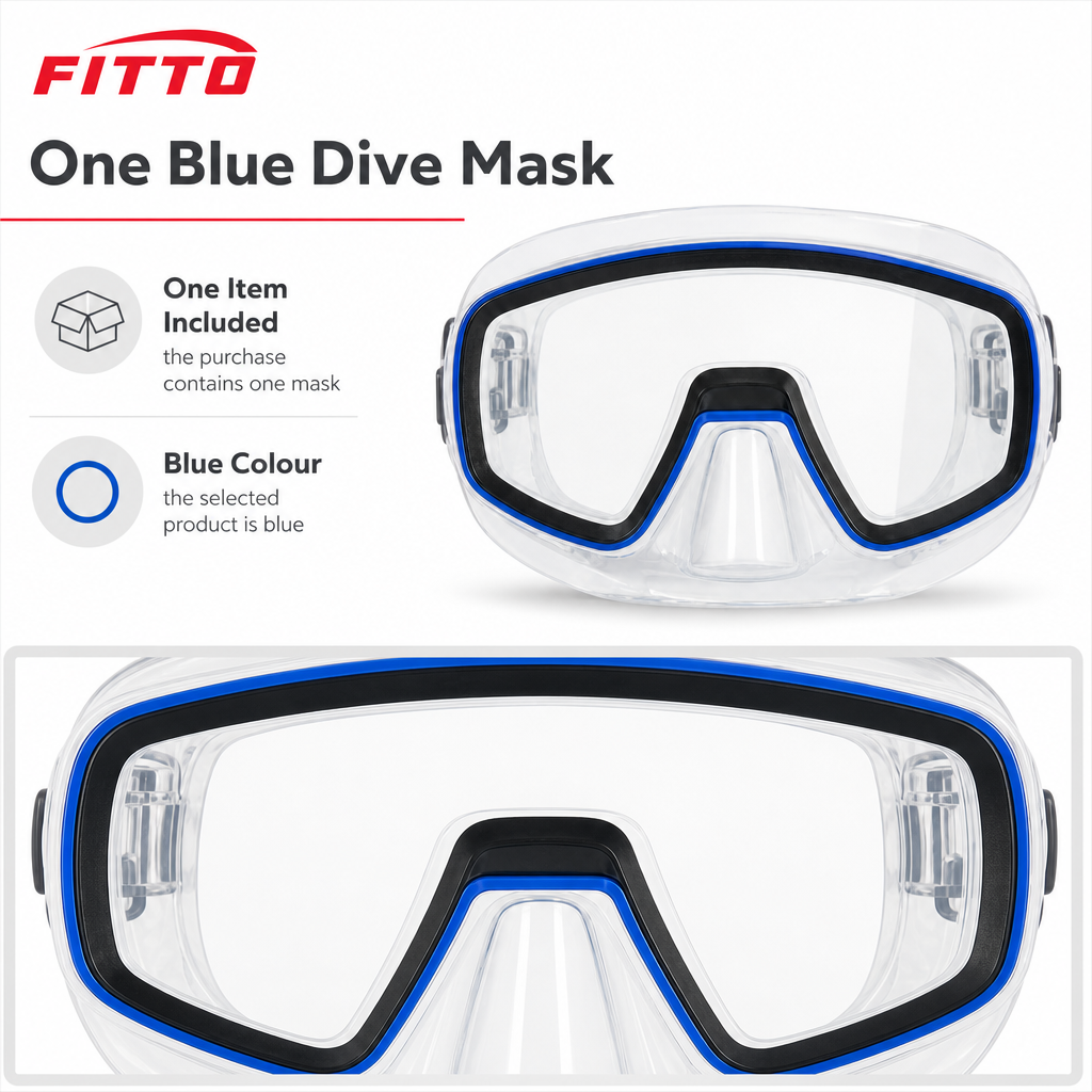 96 Pieces Swimming Dive Mask, Blue, Single Mask for Swimming and Snorkeling Activities