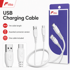 240 Pieces USB Charging Cables, Assorted Connector Versions, 1 m