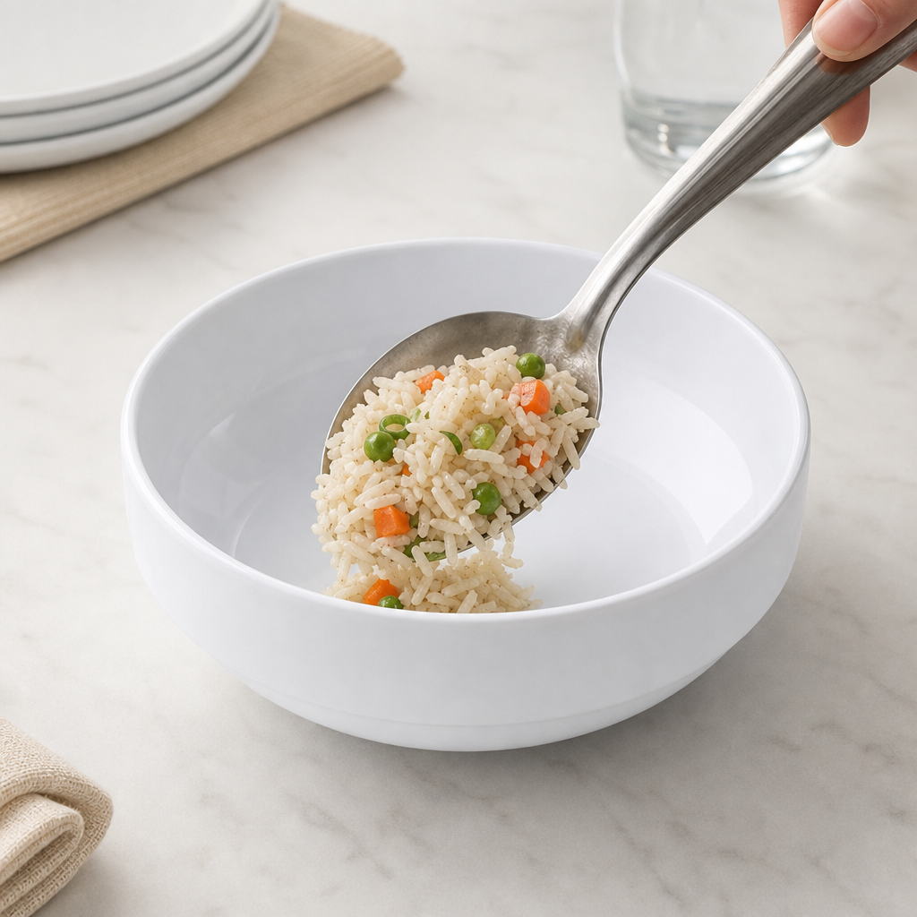 120 Pieces White Round Melamine Serving Bowl with Raised Rim, 27 x 27 x 9 cm, 1 Piece