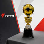 72 Pieces Plastic Football Trophy, 26 cm, Gold and Black Award Cup for Sports Recognition