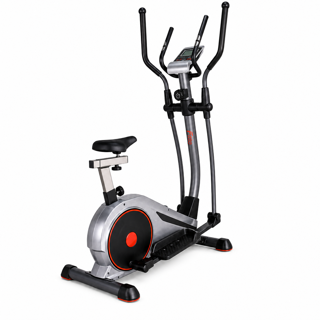 48 Pieces Elliptical Trainers with Magnetic Resistance, Digital Monitor and Heavy-Duty Frame, 120 kg User Weight