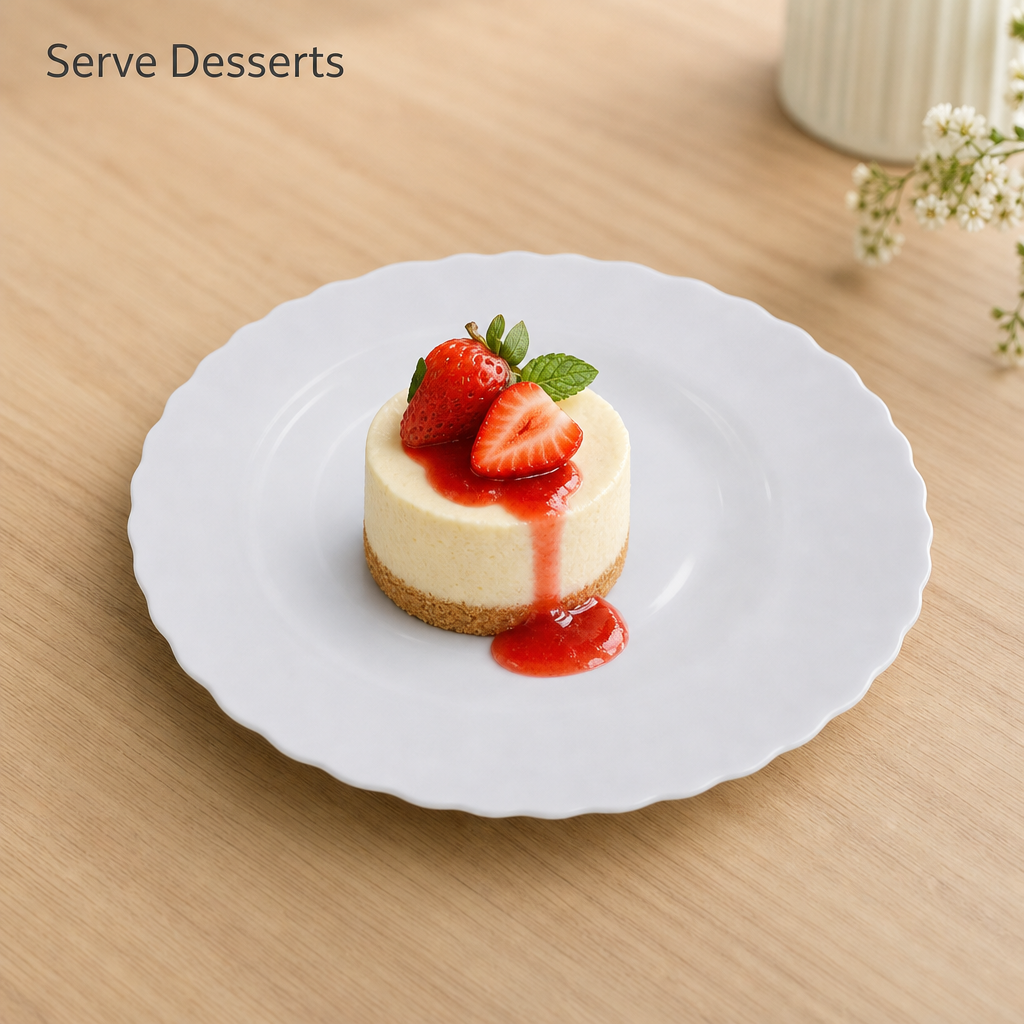 144 Pieces Dessert Plate, 7.5 Inch Round Tablewares, White
