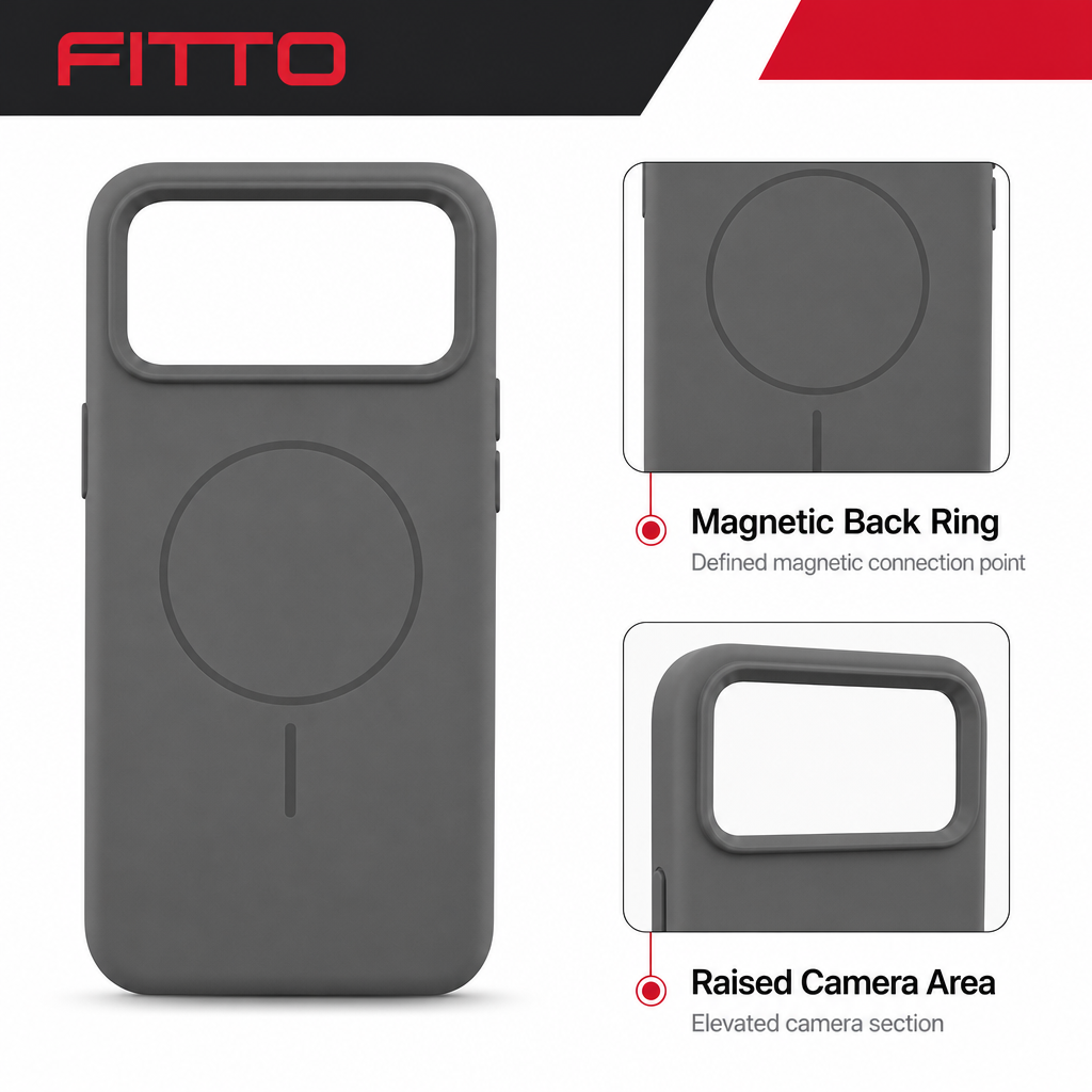 120 Pieces Silicone Magnetic Phone Cases with Raised Camera Protection for iPhone 13, Gray