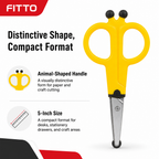 240 Pieces Animal-Shaped Scissors, 5 Inch, Yellow and Black, Single Piece