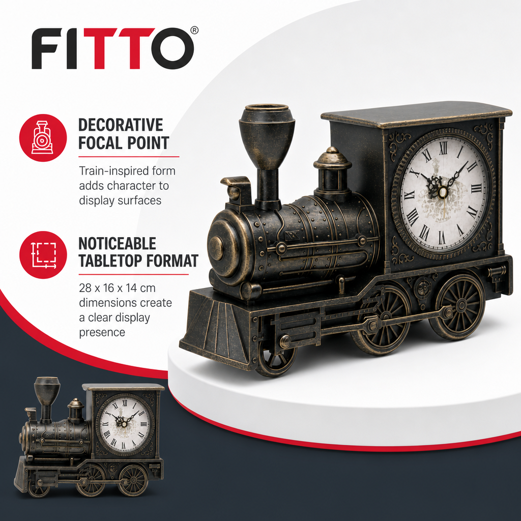 96 Pieces Assorted Colour Train-Shaped Table Clocks, Novelty Decorative Timepiece, 1 Piece