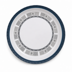 72 Pieces Melamine Round Wavy Serving Trays, 45 cm