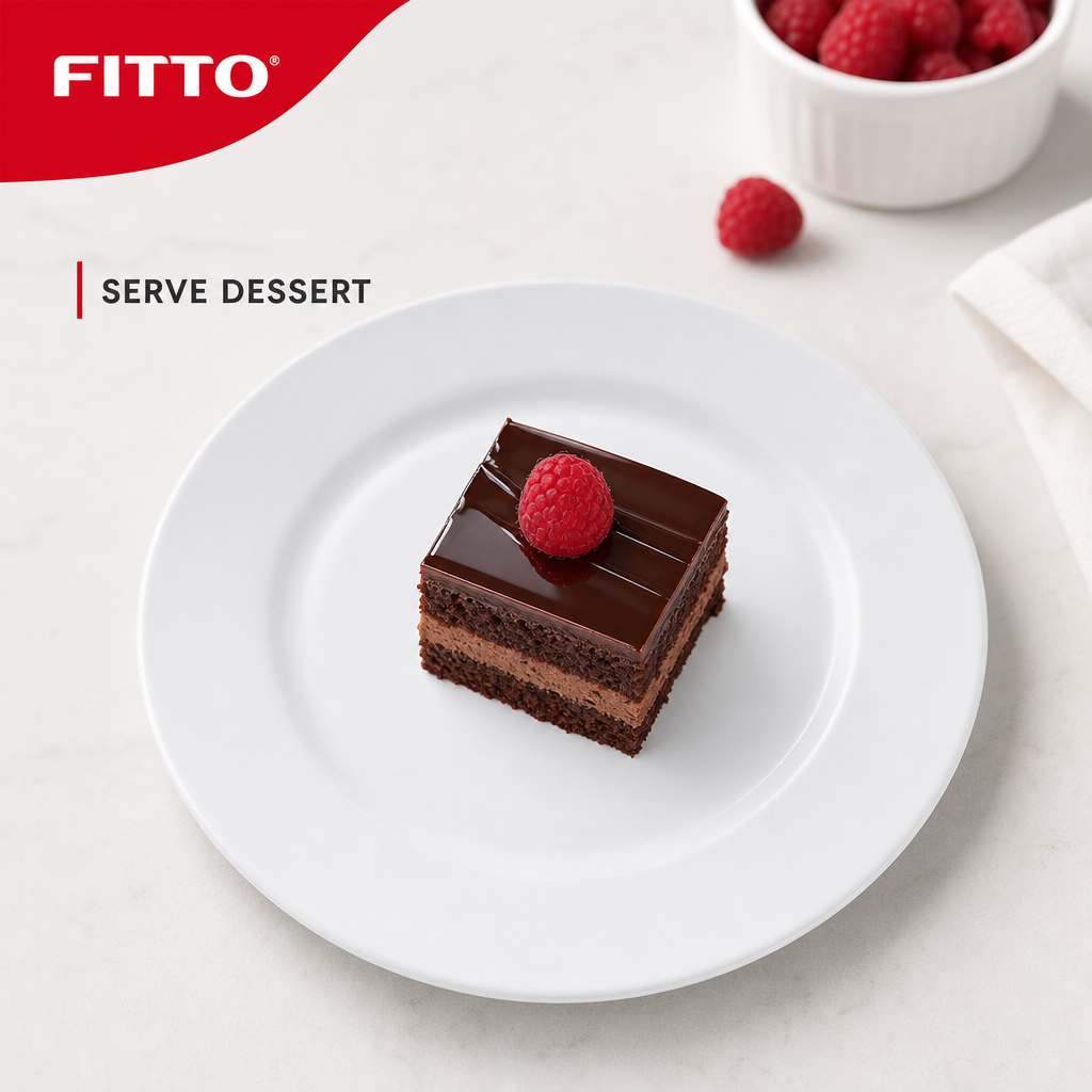 144 Pieces Dessert Plate, White, 7 Inch, Single Round Plate for Desserts and Small Servings