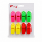 240 Pieces Plastic Whistles with Neck Strings, Assorted Colours, 8 Pieces