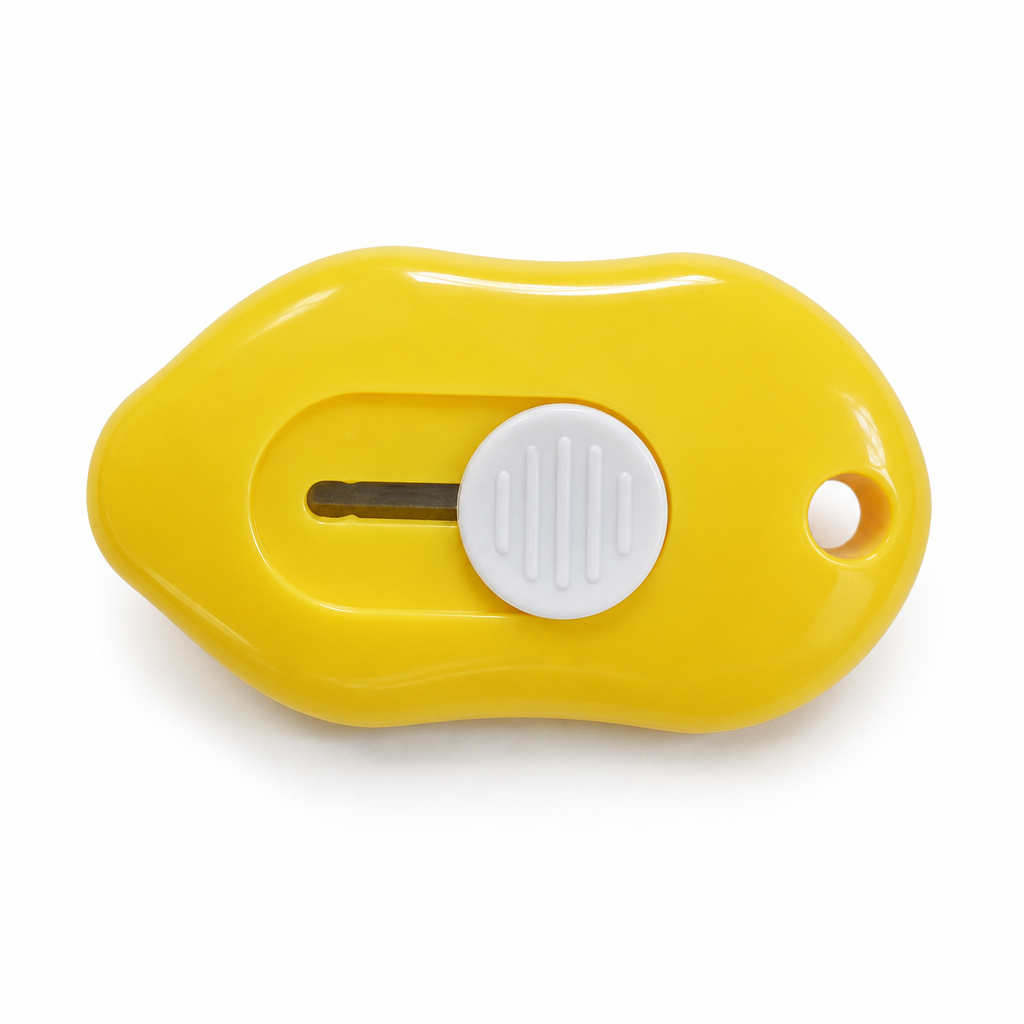 96 Pieces Mini Retractable Utility Cutter, 9 cm, Yellow and White, 1 Piece