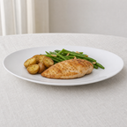96 Pieces Opal Dinner Plate, 10.5 Inch, White Round Tablewares