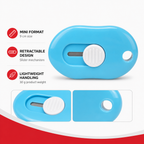 96 Pieces Mini Retractable Utility Cutter 9 cm Blue White Compact Handheld Cutting Tool 1 Piece
