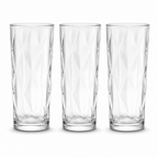96 Pieces Diamond Glass Tumbler Set, 245 ml, 3 Pieces