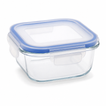 96 Pieces Square Glass Food Container with PP Lid, 800 ml