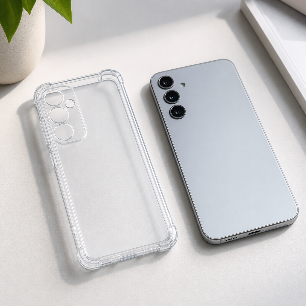 240 Pieces Clear Protective Phone Cases with Reinforced Corners for Large Smartphones