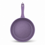 72 Pieces Granite-Coated Fry Pan 24 cm, Purple Round Skillet for Everyday Cooking