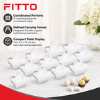 96 Pieces Candy Favor Boxes with Handles, White, 9.5 x 9.5 x 10 cm, 12 Pieces