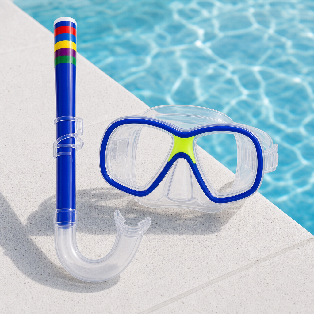 96 Pieces Swimming Mask and Snorkel Set, Blue, 1 Set for Pool and Beach Water Activities