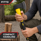 72 Pieces Compact Hand Axe Hatchet, 45 cm, Black and Yellow, 1 Piece