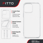 144 Pieces Crystal Clear Transparent Phone Cases with Raised Camera Frame for S24 Ultra