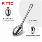 120 Pieces Stainless Steel Basting Spoon No. 4, 23 cm Kitchen Cooking Utensils