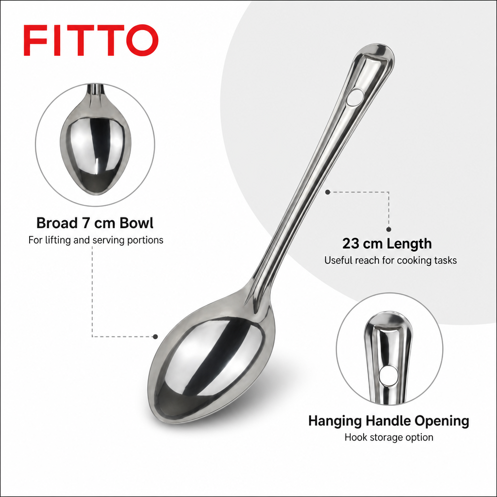 120 Pieces Stainless Steel Basting Spoon No. 4, 23 cm Kitchen Cooking Utensils