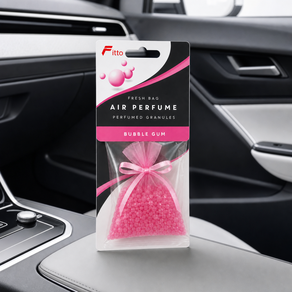 96 Pieces Car Air Fresheners, Bubble Gum Scented Perfumed Granules, Pink, 100 g