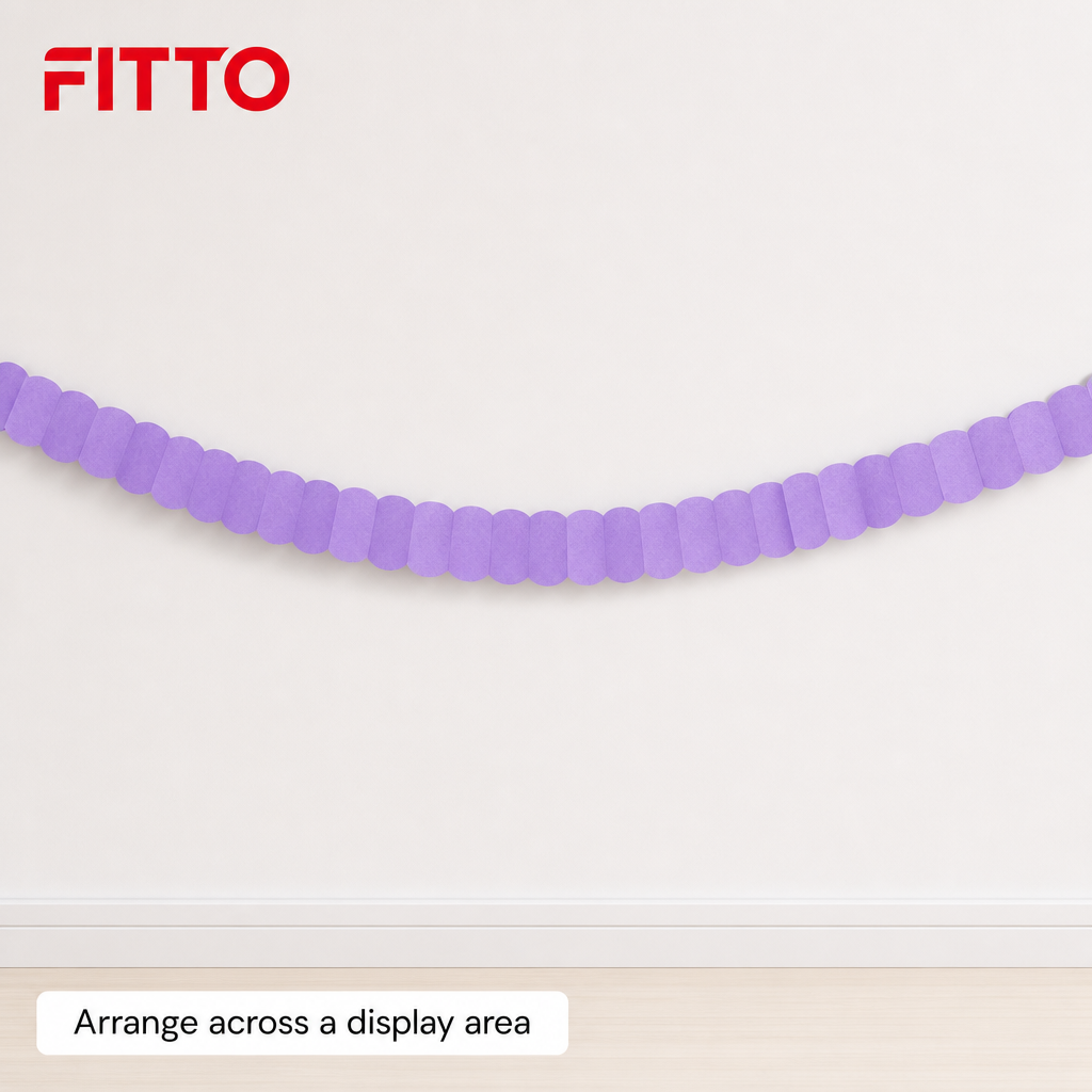 240 Pieces Purple Solid Colour Paper Garland, 4 m x 16 cm, 1 Piece