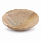 96 Pieces Wooden Serving Bowl, Round Tablewares Platter, 14 Inch