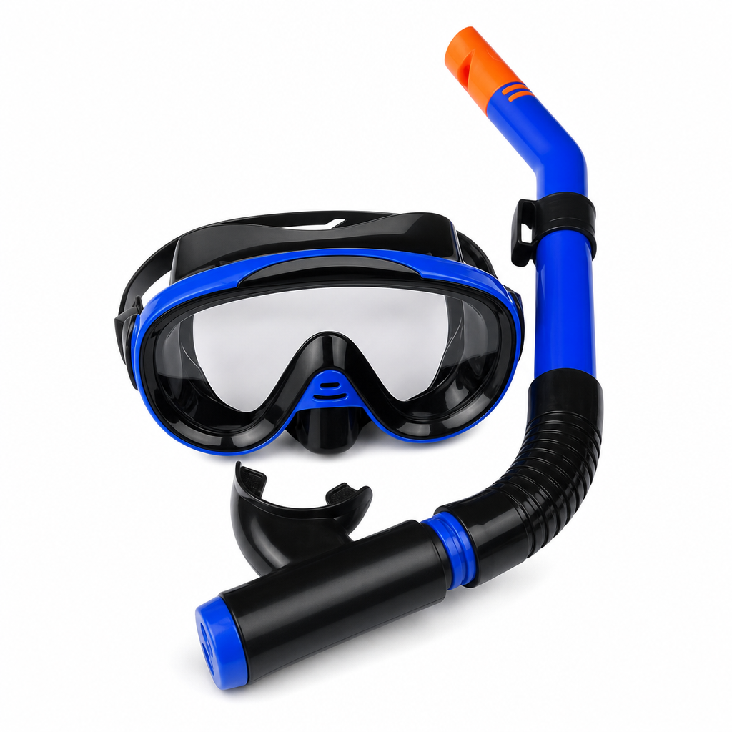 72 Pieces Swimming Mask and Snorkel Set, Blue