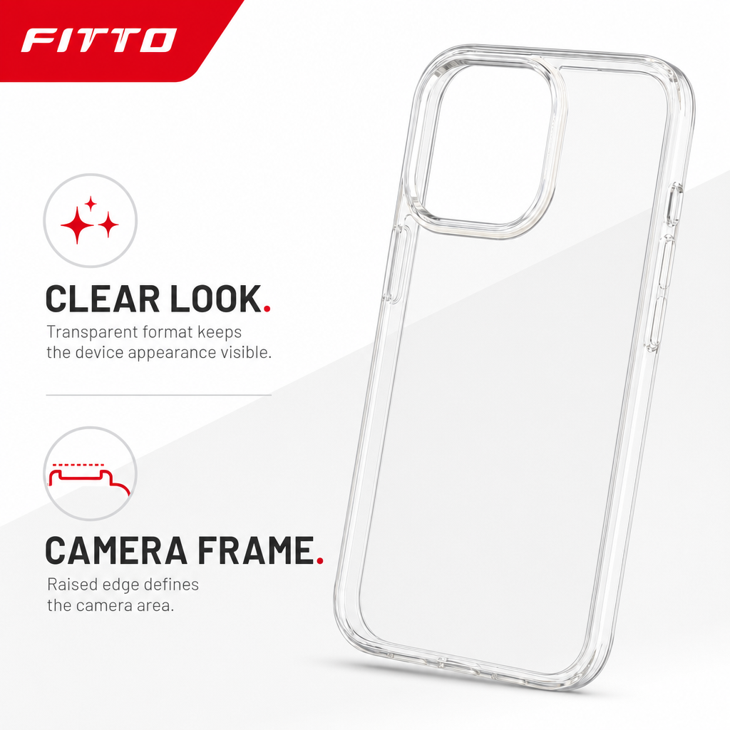 144 Pieces Transparent Phone Cases with Raised Camera Frame for 16-Series Smartphone, Single Clear Cover