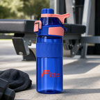 96 Pieces Sports Water Bottles with Protective Sleeve and Flip Top Lid, Blue, 800 ml, 1 Piece