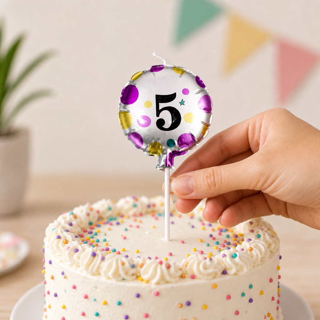 240 Pieces Birthday Number 5 Cake Candle, 5 cm