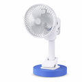 96 Pieces Desktop Fan Blue And White 1 Piece With Stand, Clamp, Hang Or Carry Options