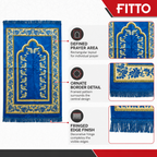 96 Pieces Prayer Mats, Turkish Style Decorative Design, Single Mat for Daily Prayer
